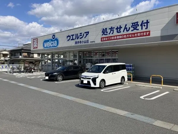 ウエルシア藤井寺小山店まで徒歩１１分（約８８０ｍ）