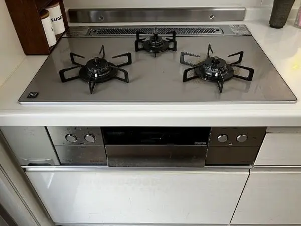 マイコン付きの高機能ガスコンロと食器洗浄乾燥機付です。家事の負担が軽減されますね。