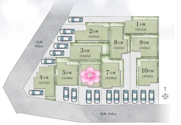 三鷹市北野　新築分譲住宅3号棟(全8棟)
