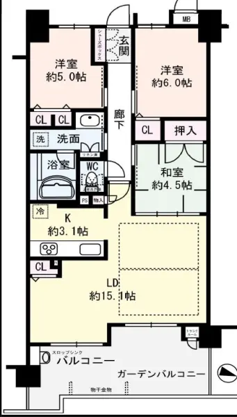 小中学校が徒歩15分圏内に揃うため、子育て世帯にもおすすめ。