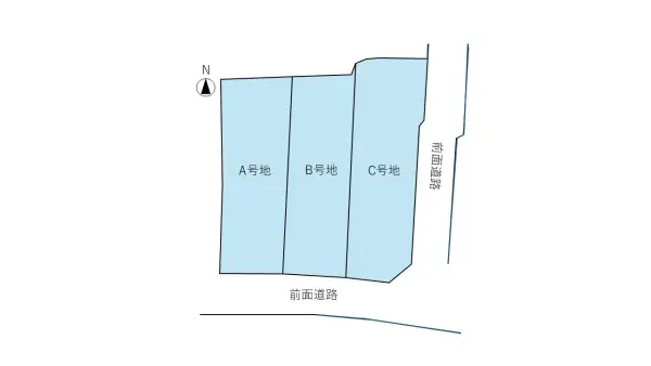 交野市私部五丁目　３区画分譲地　A号地