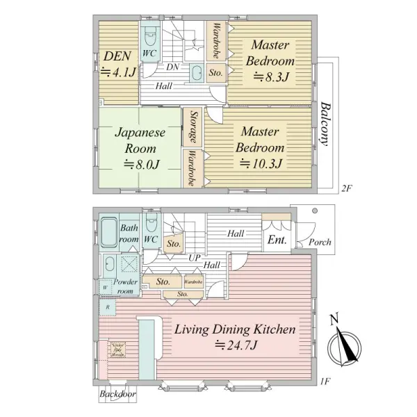 3LDK 土地面積約54.7坪、延べ床面積約40.1坪