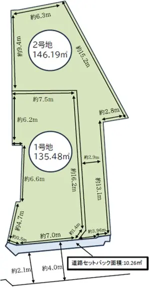 箕面市桜井二丁目　1号地土地