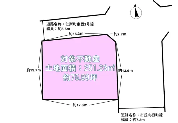 名古屋市瑞穂区仁所町一丁目　土地