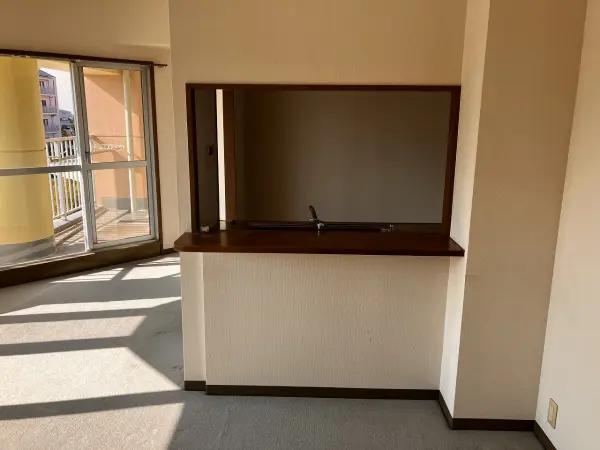 リビング、キッチンカウンター