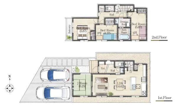 三鷹市北野　新築分譲住宅2号棟(全8棟)