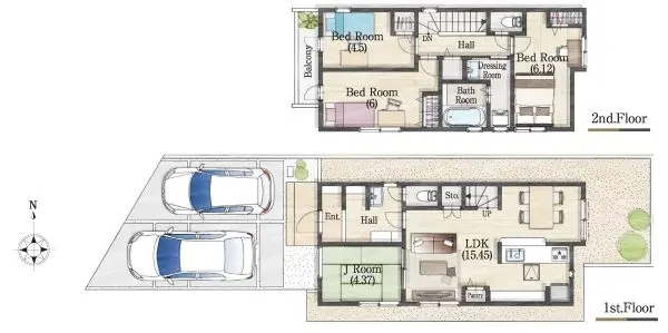 三鷹市北野　新築分譲住宅3号棟(全8棟)
