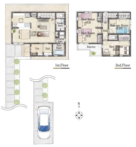 三鷹市北野　新築分譲住宅9号棟(全8棟)
