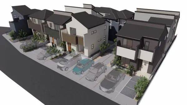 三鷹市北野　新築分譲住宅1号棟(全8棟)