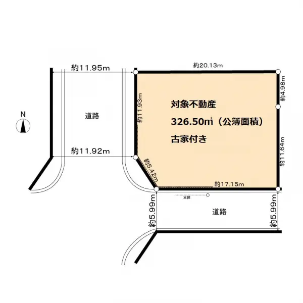 川西市大和東一丁目古家付き土地
