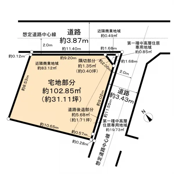 杉並区天沼三丁目　土地
