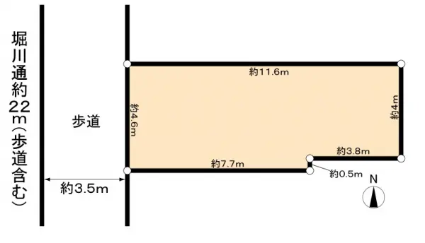 京都市北区紫竹東高縄町土地