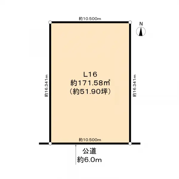 豊田市西中山町辻貝戸土地　Ｌ１６区画