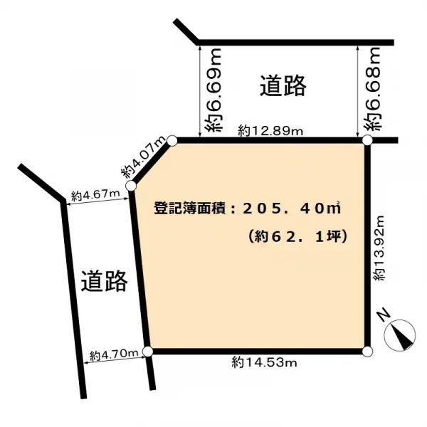 豊中市緑丘４丁目　古家付き土地