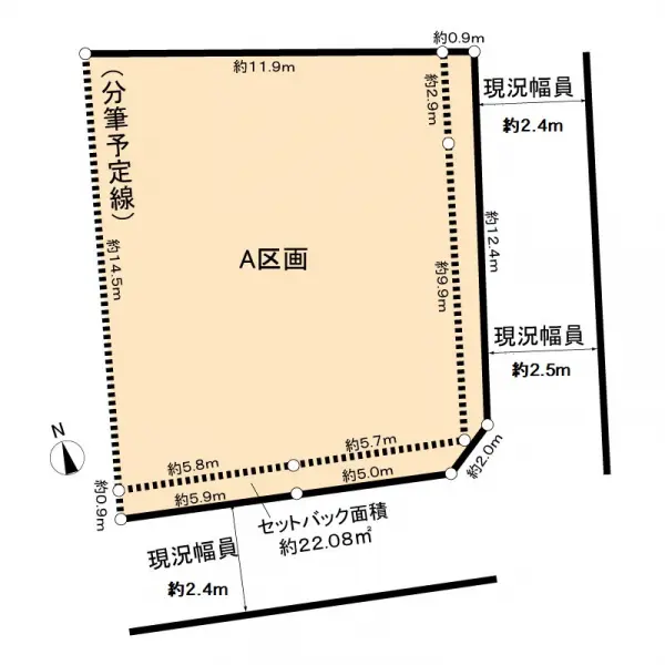 名古屋市中川区江松４丁目土地（Ａ区画）