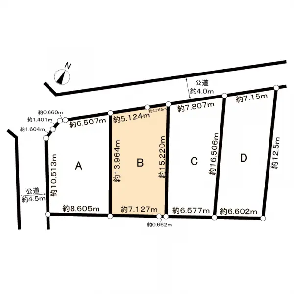 さいたま市北区奈良町土地　B区画