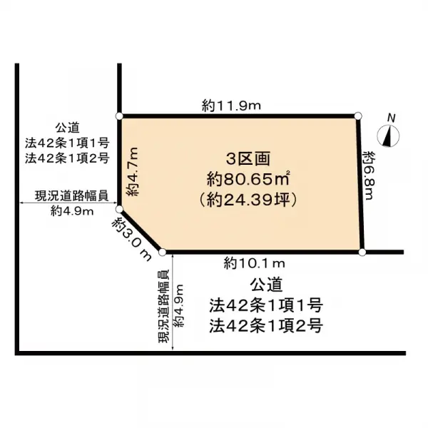 練馬区西大泉6丁目土地（3区画）