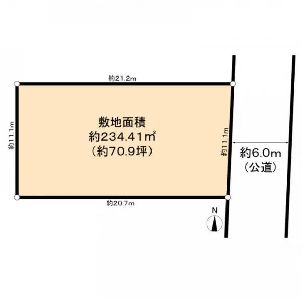 青梅市新町３丁目　戸建て（整形地）