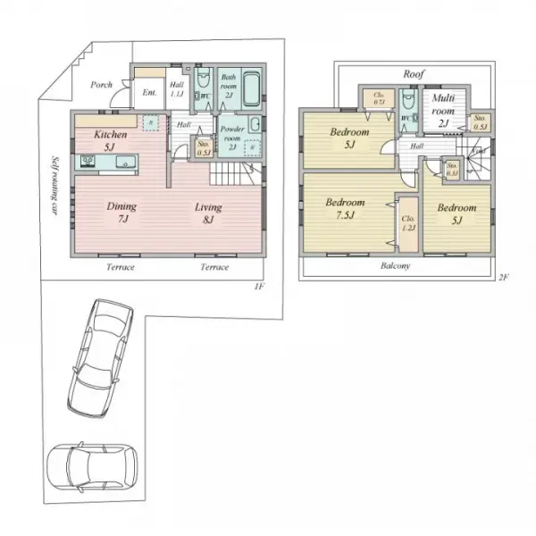 清瀬市野塩４丁目土地　８区画