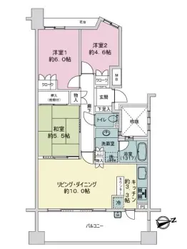 二子多摩川パーク・ホームズ　ビューパティオ