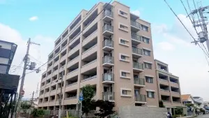 建物南東側より撮影　RC造　地上8階建て　2007年3月建築のマンション