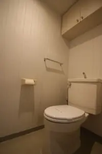 クリーニング済みのトイレ