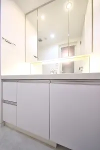 リネン庫付きの洗面台