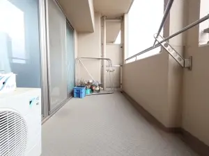 南向きのバルコニーです