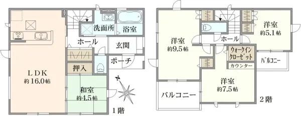 埼玉県新座市栄2丁目　戸建