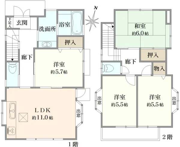 泉区中田西4丁目　中古戸建