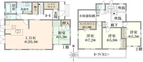 印西市武西学園台3丁目　中古戸建