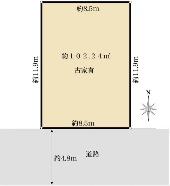 高槻市玉川1丁目　古家付土地
