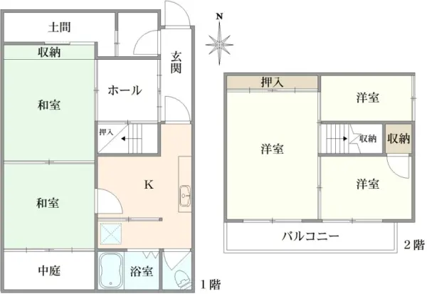 京都市北区紫竹高縄町　中古テラスハウス