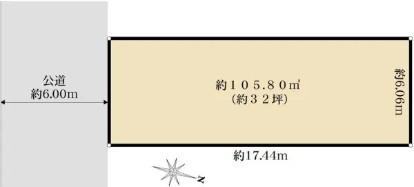 大阪市大正区平尾4丁目　古家付土地