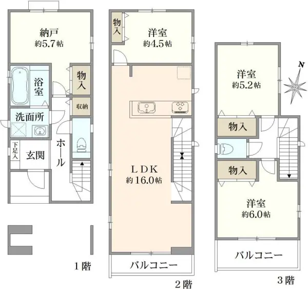 戸田市喜沢2丁目　新築戸建A号棟