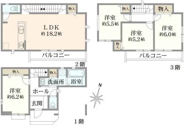 戸田市喜沢2丁目　新築戸建C号棟