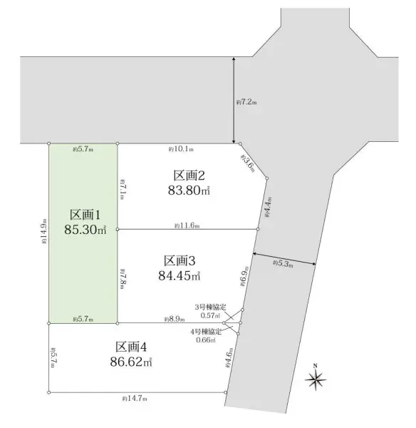 杉並区下井草4丁目　売地　区画1