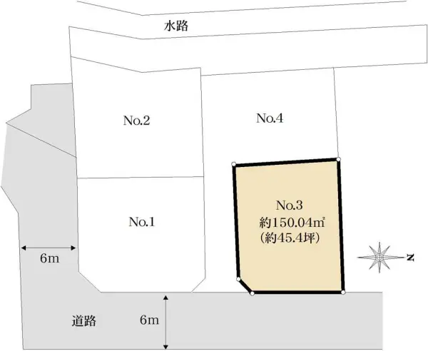 町田市下小山田町　建築条件付き土地　3区画／全4区画