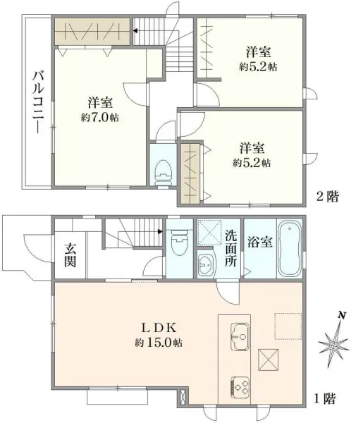 調布市深大寺北町7丁目　新築戸建　1号棟