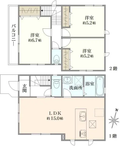 調布市深大寺北町7丁目　新築戸建　2号棟