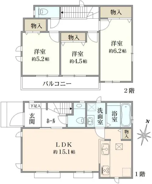 東久留米市神宝町2丁目（A号棟）　新築戸建