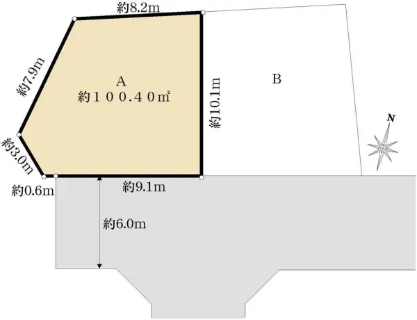 練馬区大泉町1丁目　売地A区画（全2区画）
