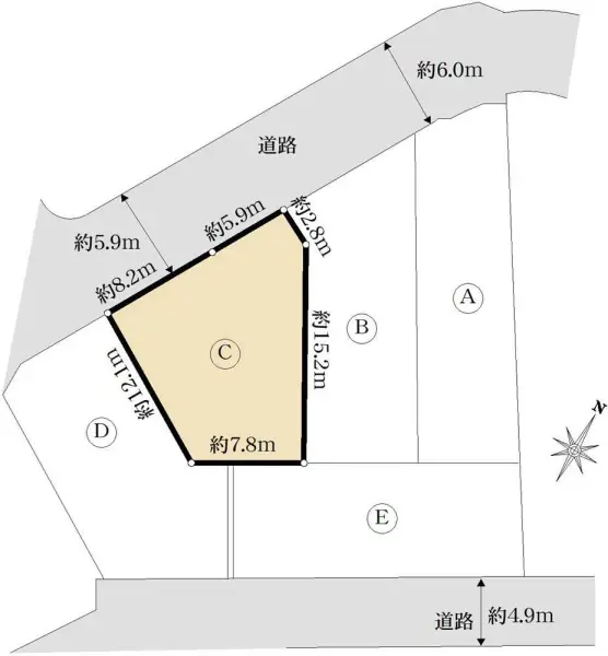多摩市桜ケ丘1丁目　建築条件付土地　C区画