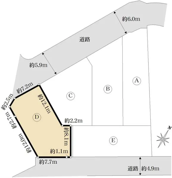 多摩市桜ケ丘1丁目　建築条件付土地　D区画