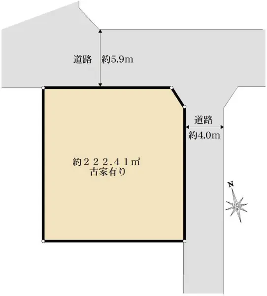 市川市北国分二丁目　古家付き土地