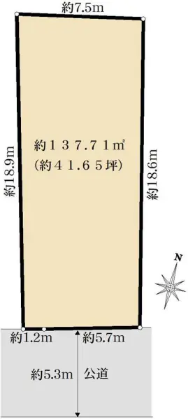 京都市上京区芦山寺通千本東入北玄蕃町　土地