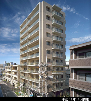 全戸の70パーセント以上を角住戸とした住棟計画